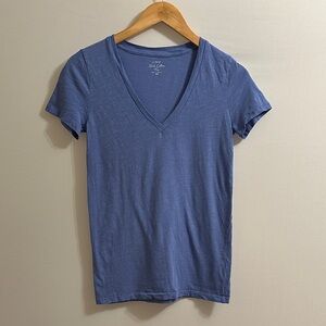 J. Crew Blue Slub Cotton Tee